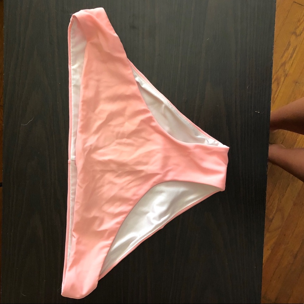 Pink vs bathing suit bottoms